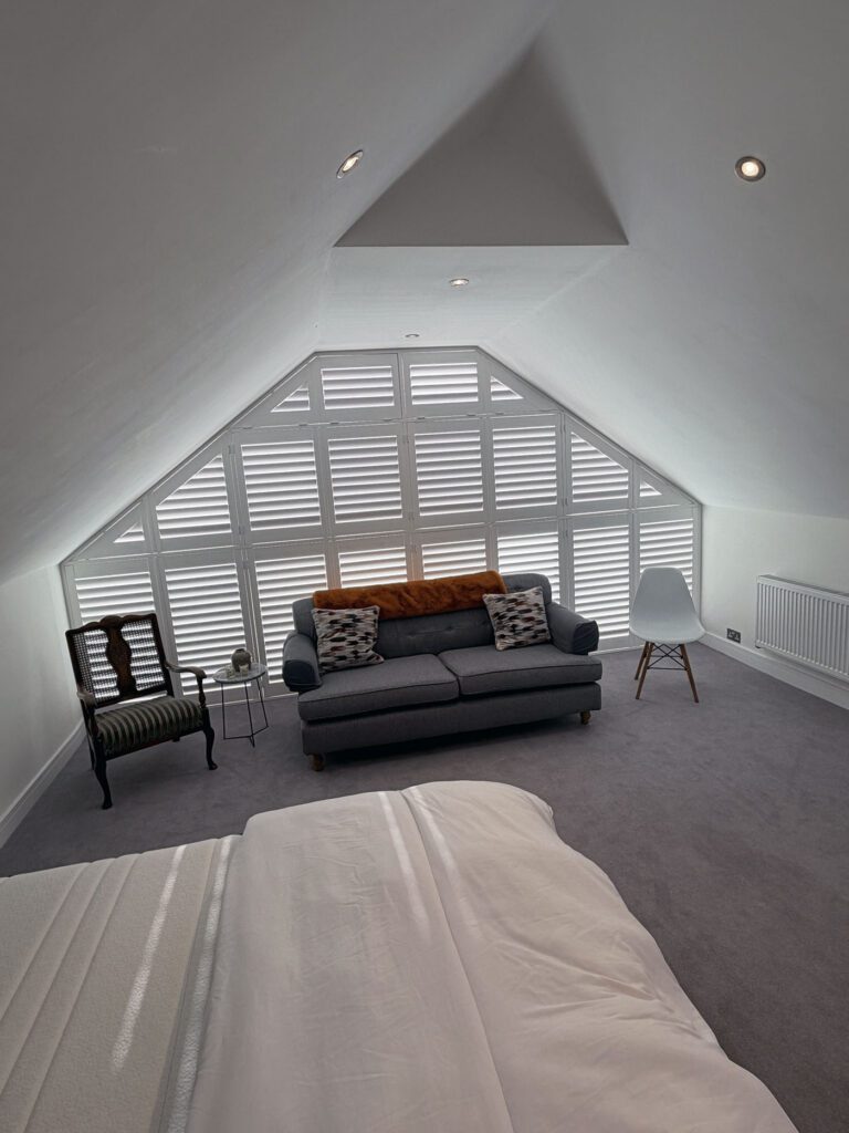Bedroom Shaped Window Shutters in Chichester
