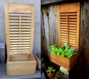 beautiful garden box using wooden shutters