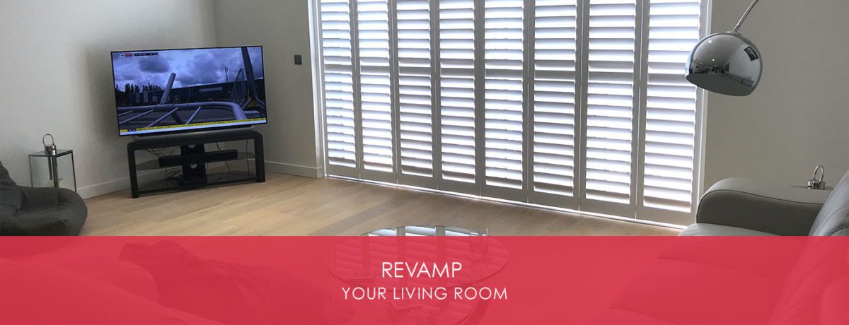 Sitting room wooden shutters