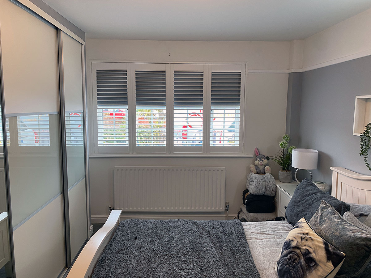 Wooden Shutters with Blackout Blinds
